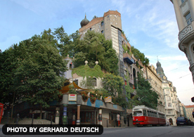 Residental building of the city of Vienna, hundertwasserhouse